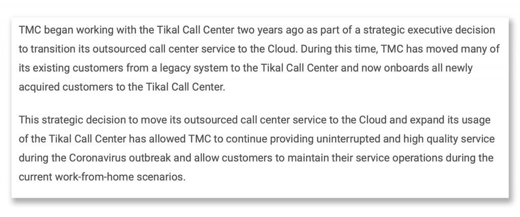 TMC Outsourced Contact Center ได้รับความสนใจจากสื่อต่างชาติ ถึงการปรับตัวในภาวะโควิด